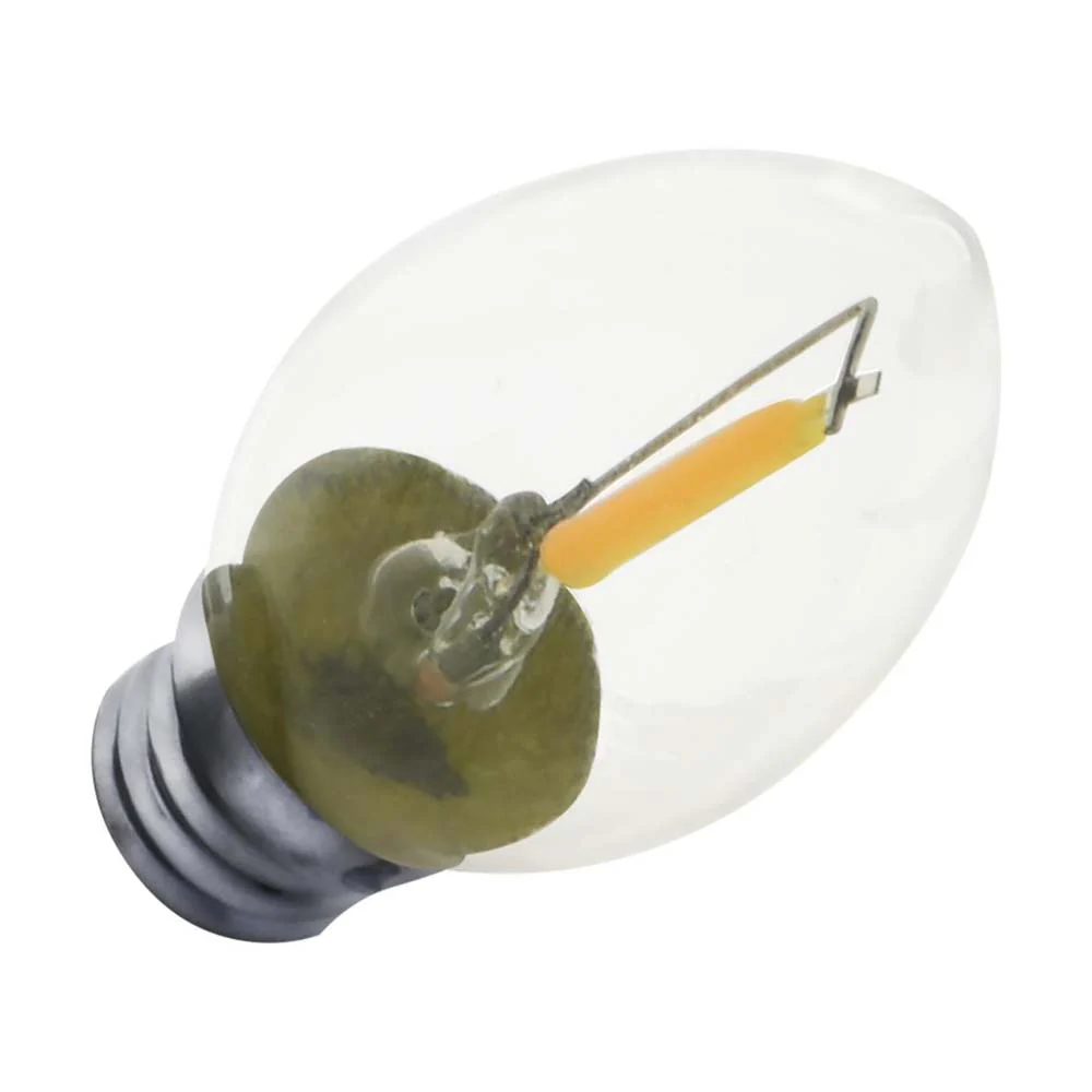 2Pk - Satco 0.7W LED C7 Clear 2700K Candelabra base 120v Carded - Image 2