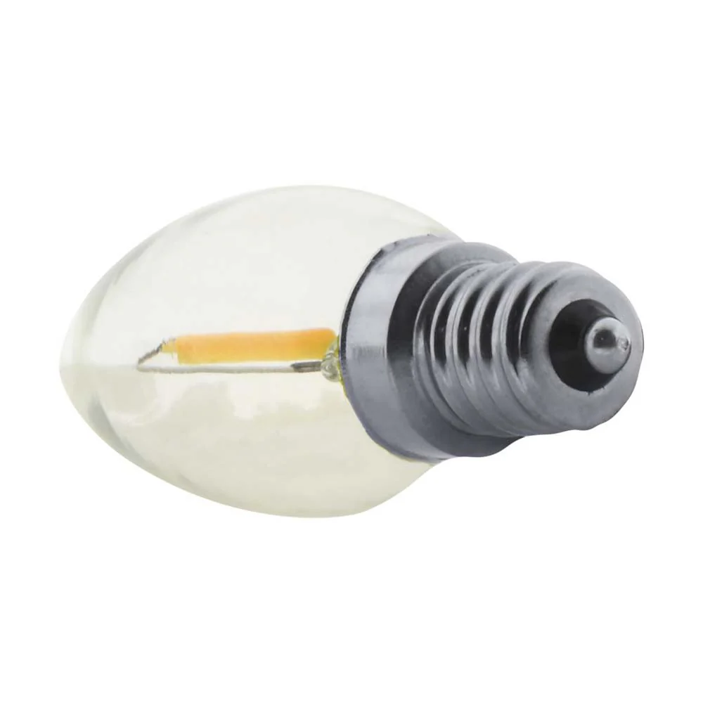 2Pk - Satco 0.7W LED C7 Clear 2700K Candelabra base 120v Carded - Image 3