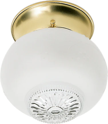 1 Light - 6" - Ceiling Fixture - Clear Bottom Squat Ball