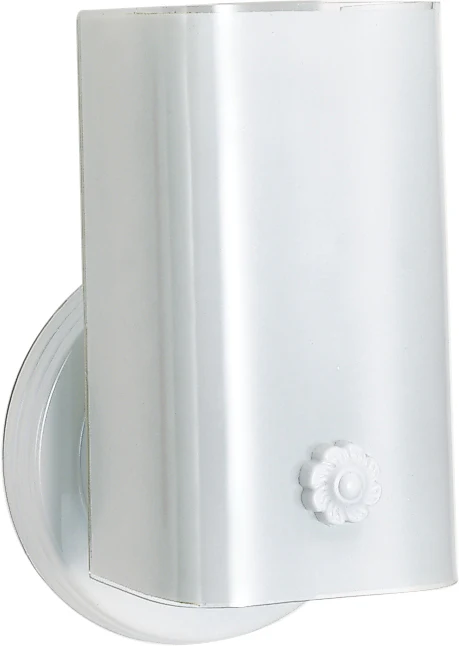 1 Light - 7" - Vanity - w/White "U" Channel Glass without outlet