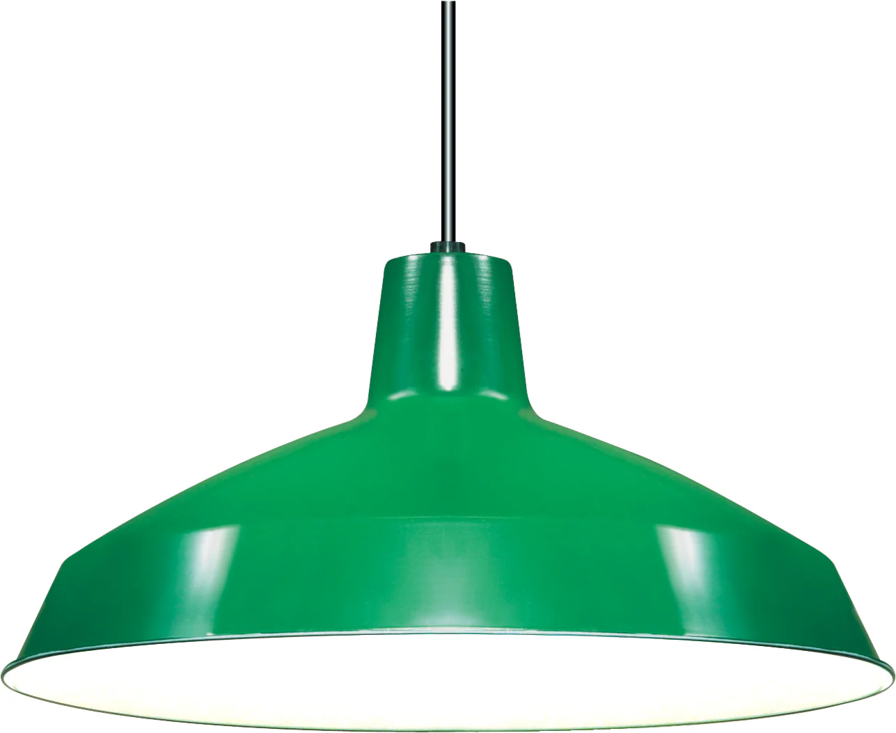 1-Light Pendants Mounted Pendant Light Fixture in Green Finish