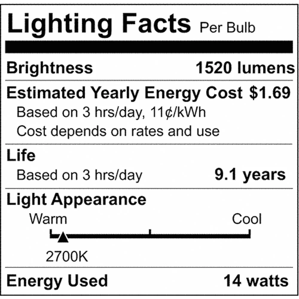 100Pk - 14W A19 LED Frost Finish E26 Medium Base 1520 Lumens Warm White 120v - Image 2