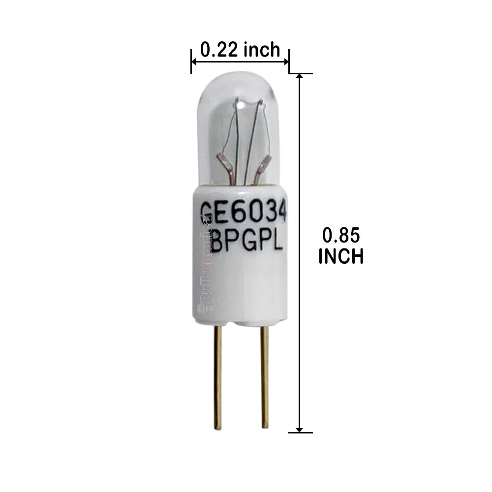 10Pk - GE 29895 6034BPGPL 0.56w 28v T1.75 M23 2-Pin Miniature Incandescent Lamp - Image 2