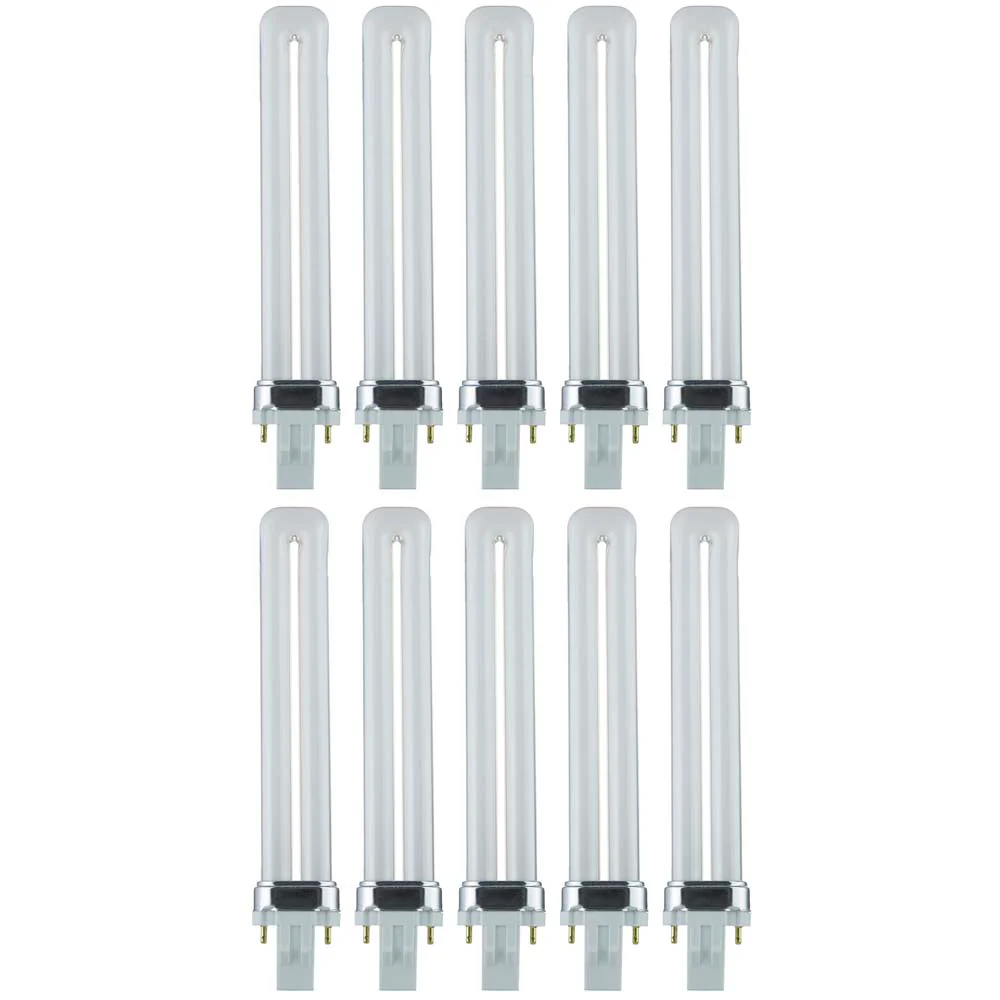 10Pk - Sunlite 13W 3000K 2-Pin U Shaped PL CFL Twin Tube Plugin GX23 Base Bulb