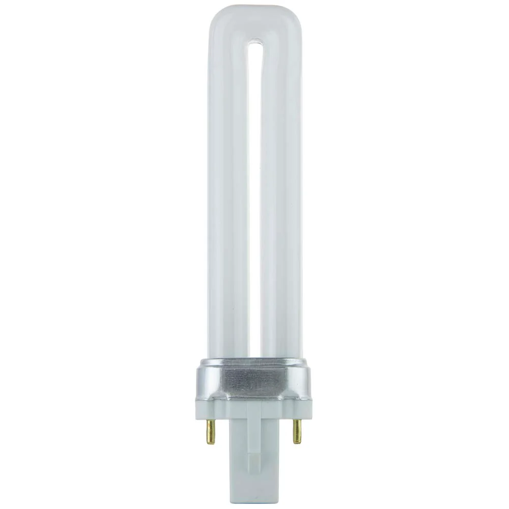 10Pk - Sunlite 7W 3500K 2-Pin Shaped PL CFL Twin Tube Plugin G23 Base Light Bulb - Image 2