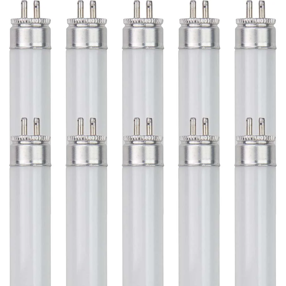 10PK - Sunlite 8w 12-in T5 Linear Fluorescent G5 Mini Bi Pin Base 6500K Bulb