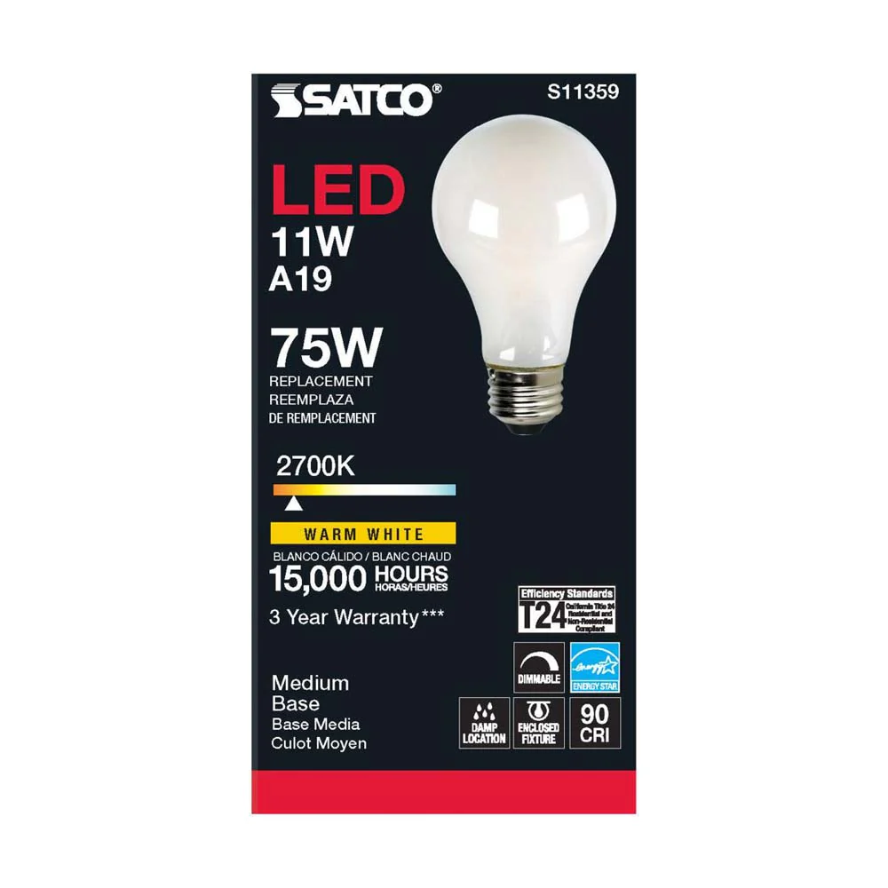 11W A19 LED Soft White 2700K Medium base 120v - Image 3