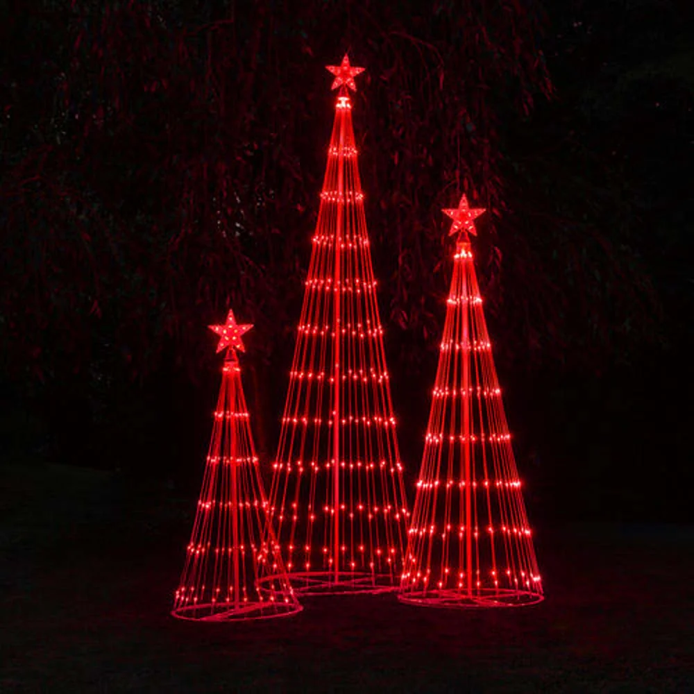 12-ft. Red LED Animated Outdoor Lightshow Christmas Tree - Image 4