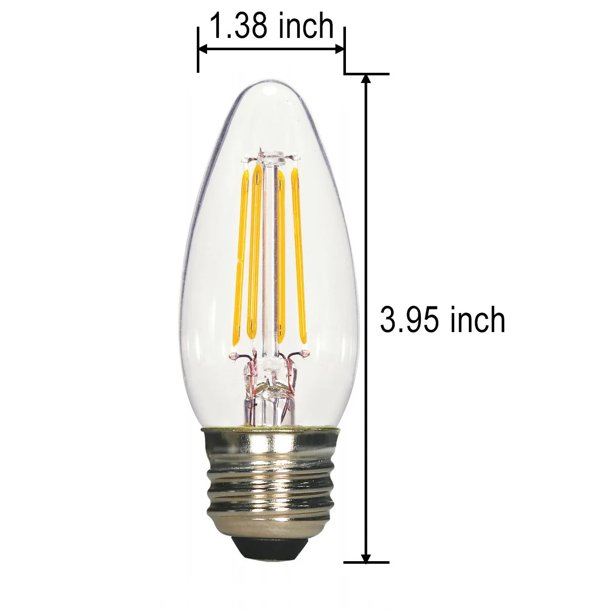 12PK - 4.5w B11 Candle LED 2700K Medium Base Non-Dimmable - 40w equiv - Image 2