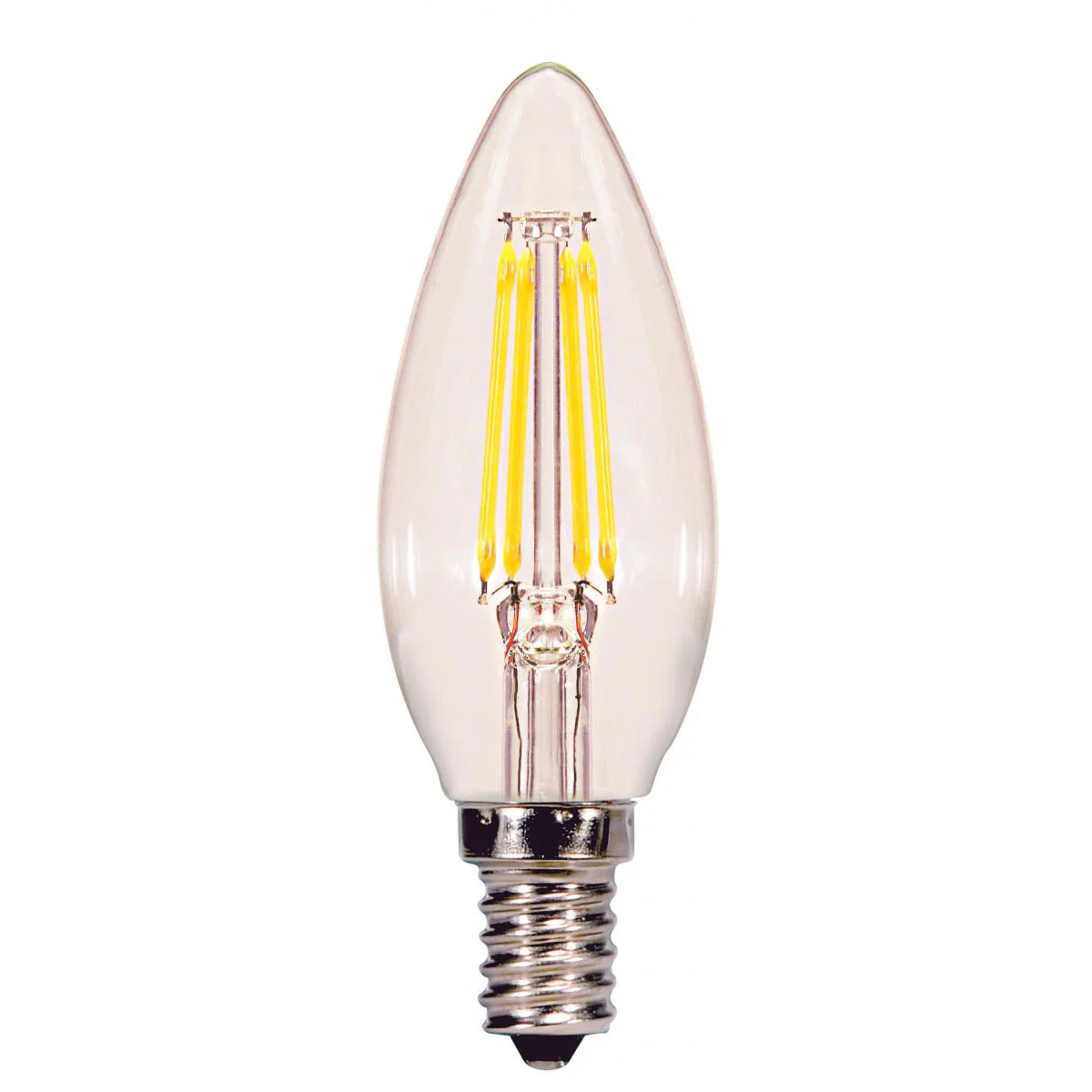 12PK - PILA 4.5w B11 LED E12 Candelabra base 2700K Soft White Bulb - Image 2