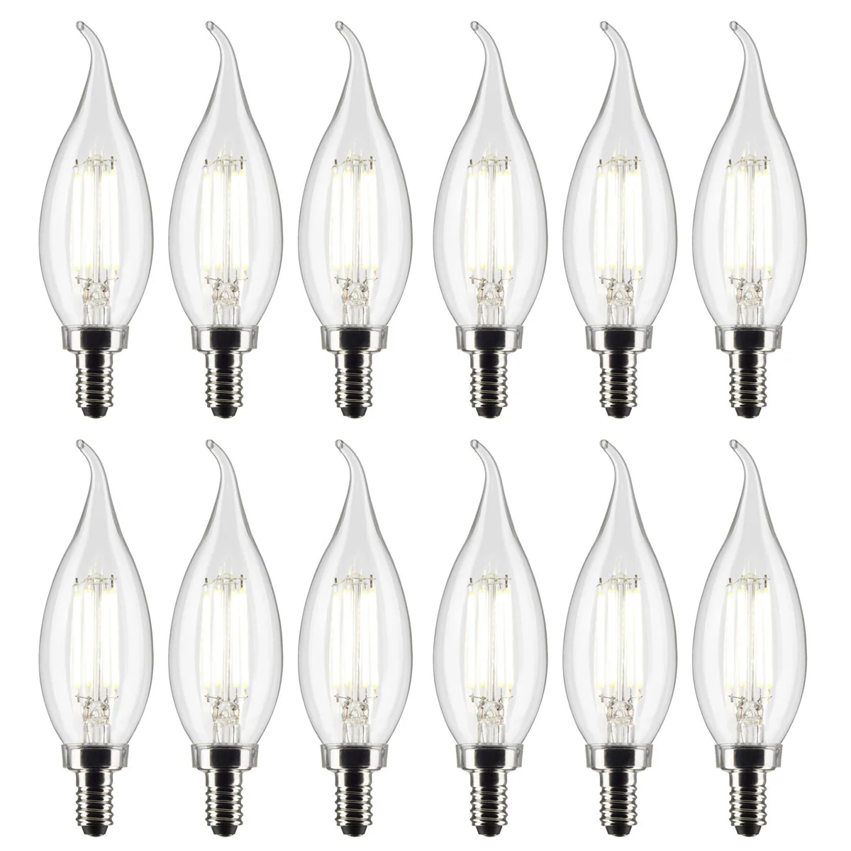 12PK - PILA 4.5w CA11 LED E12 Candelabra base 2700K Soft White Bulb - Image 2