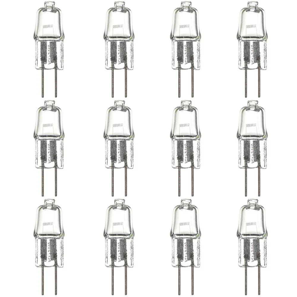 12Pk - Sunlite 10w 12v T2.5 Bi-Pin G4 Base 3200K Clear Incandescent Light Bulb