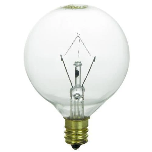 12Pk - Sunlite 15w Incandescent G16;5 Globe E12 Base 2600K Clear Dimmable Bulb - Image 2