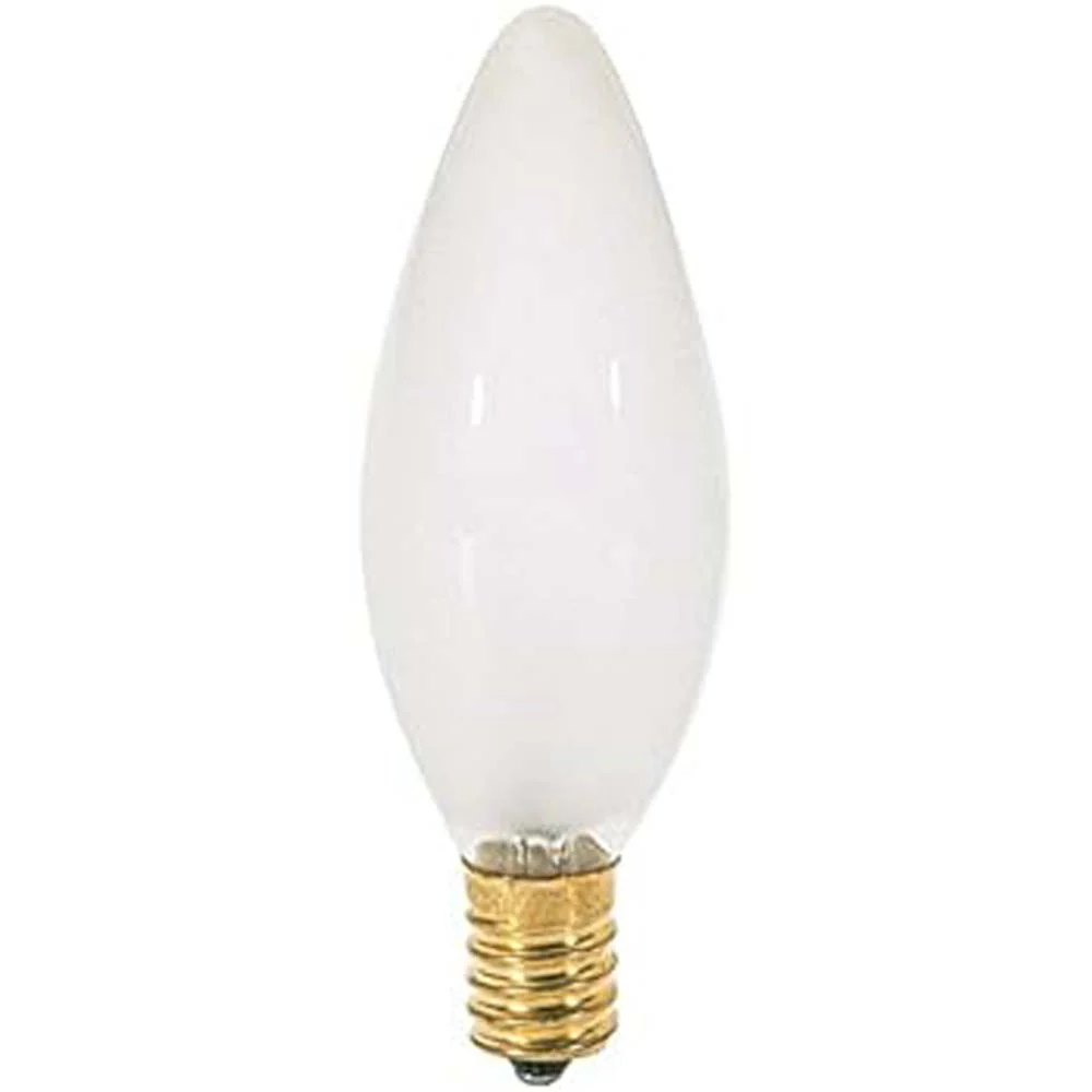 12Pk - Sunlite 15W Incandescent Petite Chandelier E12 Base Dimmable Frosted Bulb - Image 2