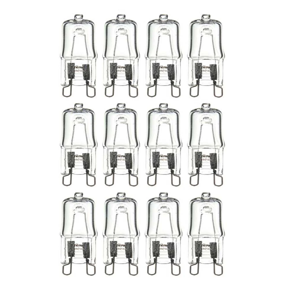 12Pk - Sunlite 60w 120v T3.5 Bi-Pin G9 Base Dimmable Clear 3200K Natural White