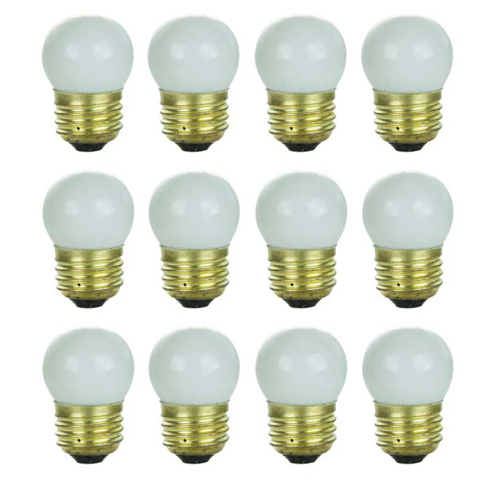 12Pk - Sunlite 7.5w 120v Incandescent S11 E26 Base 2600K Dimmable Bulb