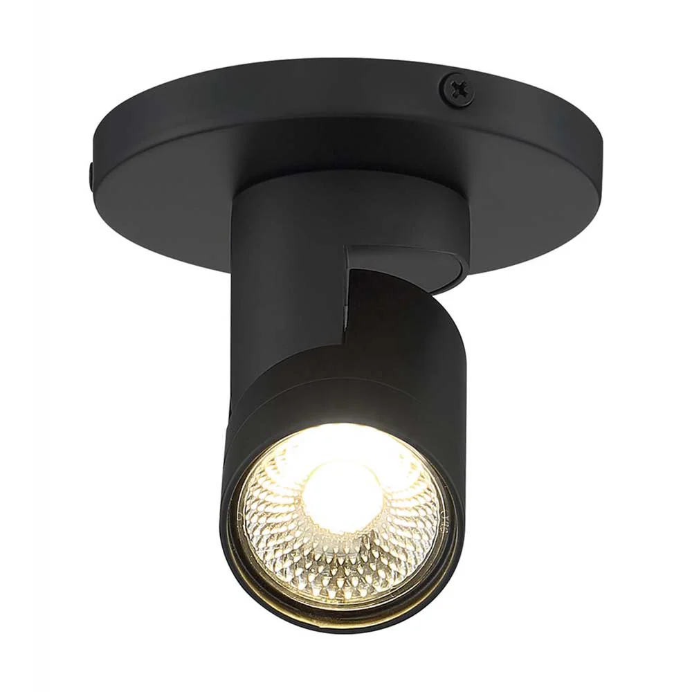 12w LED Black Barrel Track-Light Monopoint 36 deg. Beam Angle 3000K Warm White - Image 4