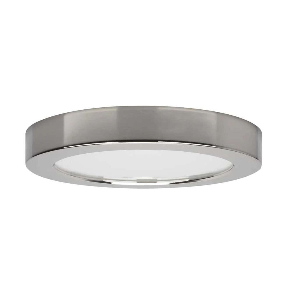 13.5 watt 7" Flush Mount LED Fixture 3000K Round Shape Polished Chrome Finish 120 volts - Image 2