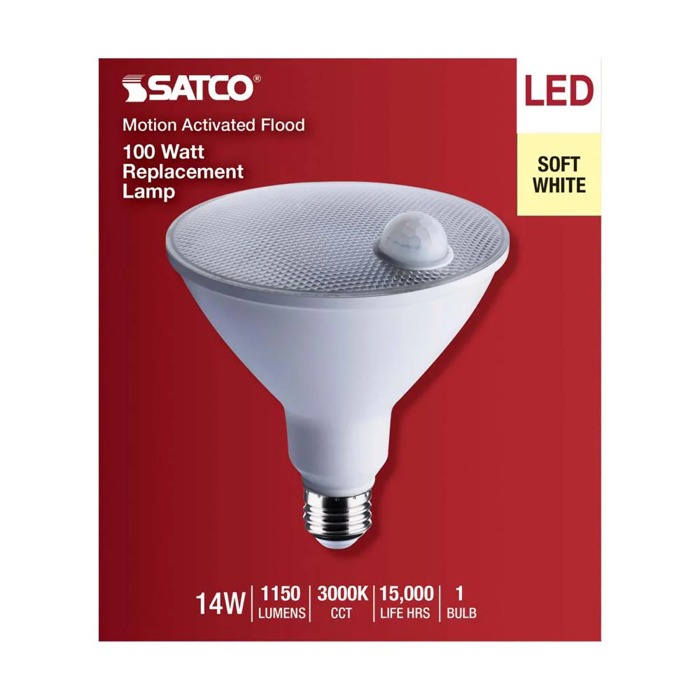 14W PAR38 LED PIR Sensor White 3000K 1100 Lumens Non-Dimmable 120v - Image 5