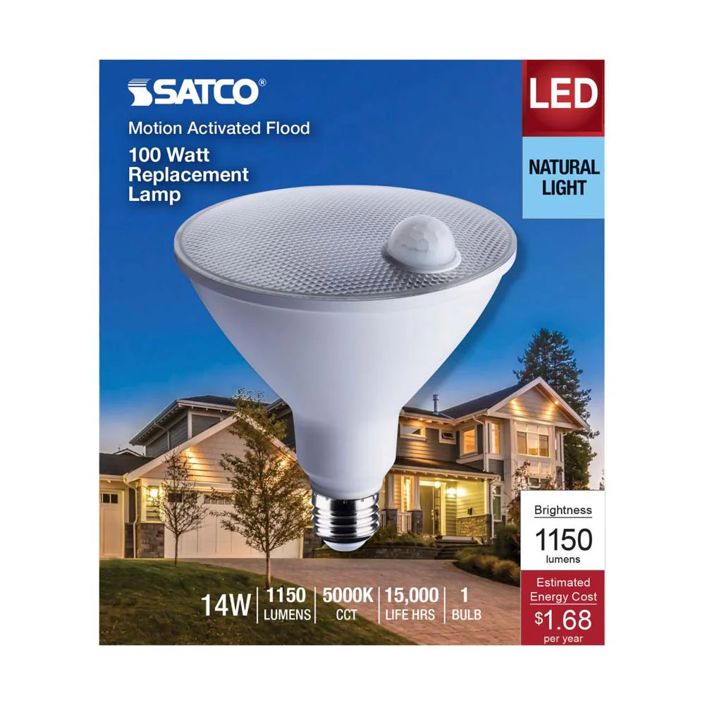 14W PAR38 LED PIR Sensor White 5000K 1100 Lumens Non-Dimmable 120v - Image 4