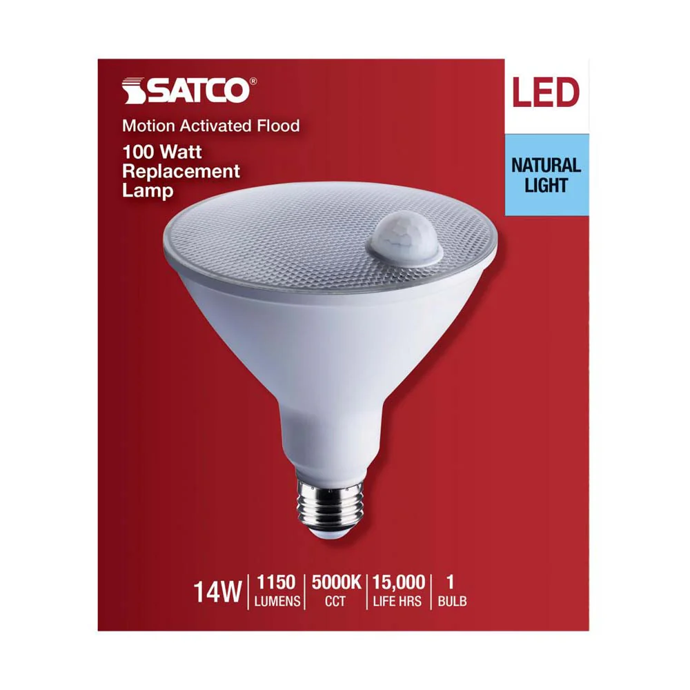 14W PAR38 LED PIR Sensor White 5000K 1100 Lumens Non-Dimmable 120v - Image 5