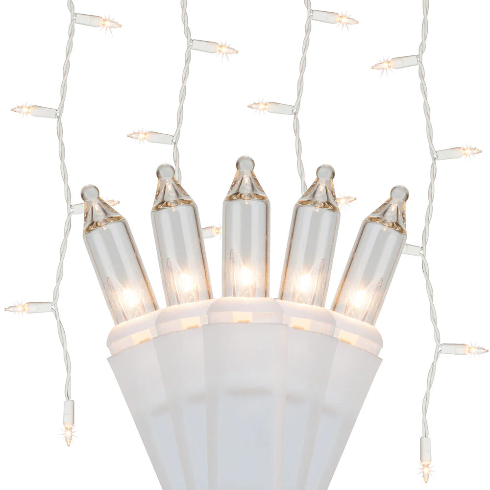 150 Clear Mini Icicle Light Set