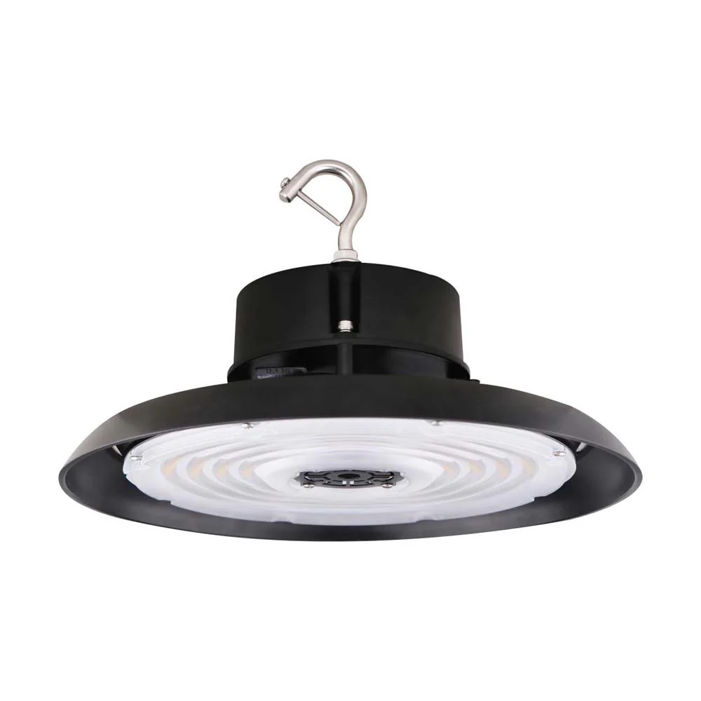150W UFO LED High Bay 21000 Lumens 4000K 277-480v 0-10V Dimmable Black Finish