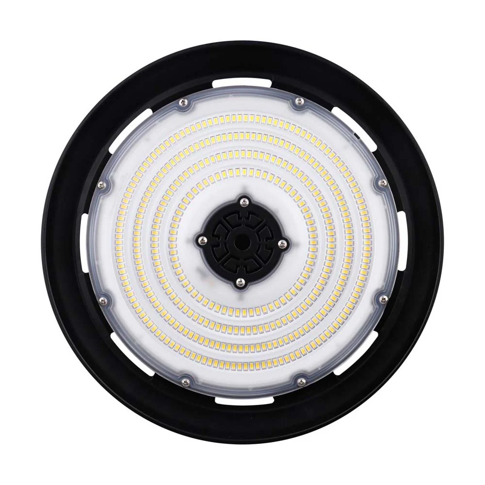 150W UFO LED High Bay 21000 Lumens 4000K 277-480v 0-10V Dimmable Black Finish - Image 3