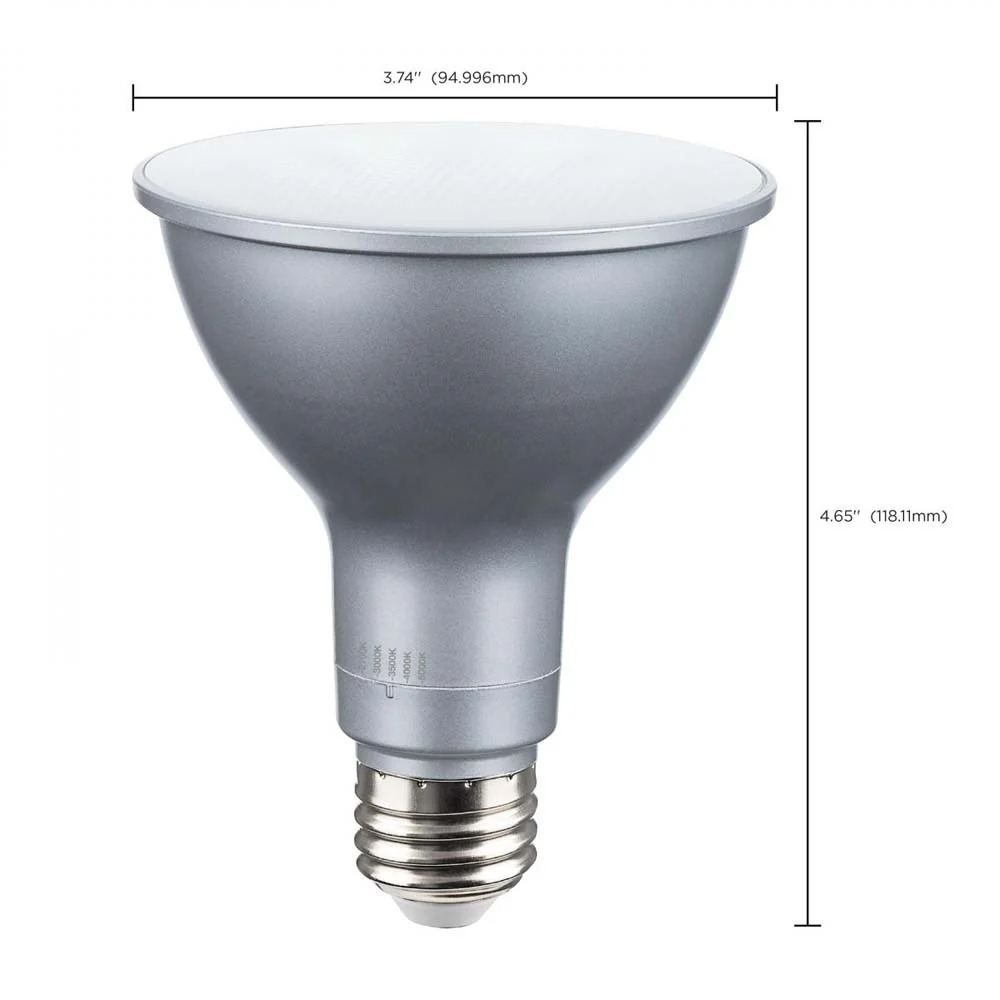 15w PAR30LN High Lumen LED Long Neck CCT Selectable E26 Base 120v - 100w equiv - Image 3