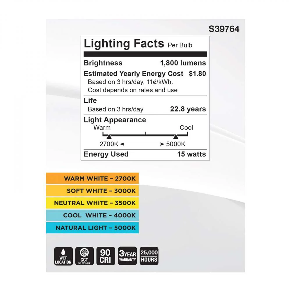 15w PAR30LN High Lumen LED Long Neck CCT Tunable E26 Base 120-277v - 100w equiv - Image 5