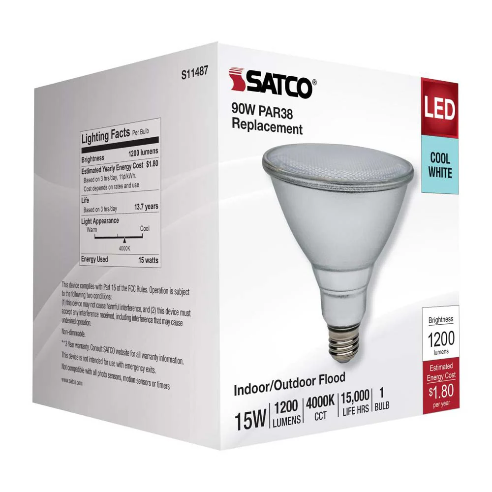 15W PAR38 LED 4000K E26 Medium Base - 90w equiv - Image 3