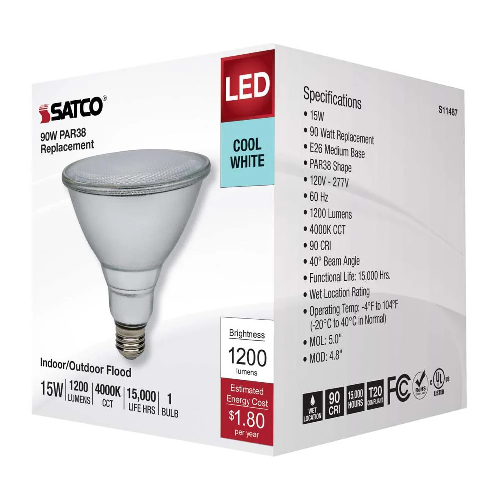 15W PAR38 LED 4000K E26 Medium Base - 90w equiv - Image 4