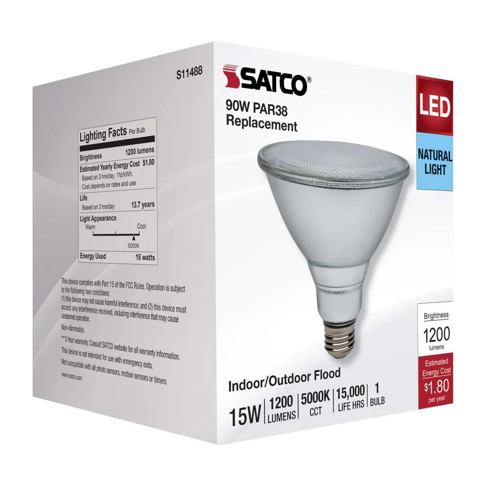 15W PAR38 LED 5000K E26 Medium Base - 90w equiv - Image 3
