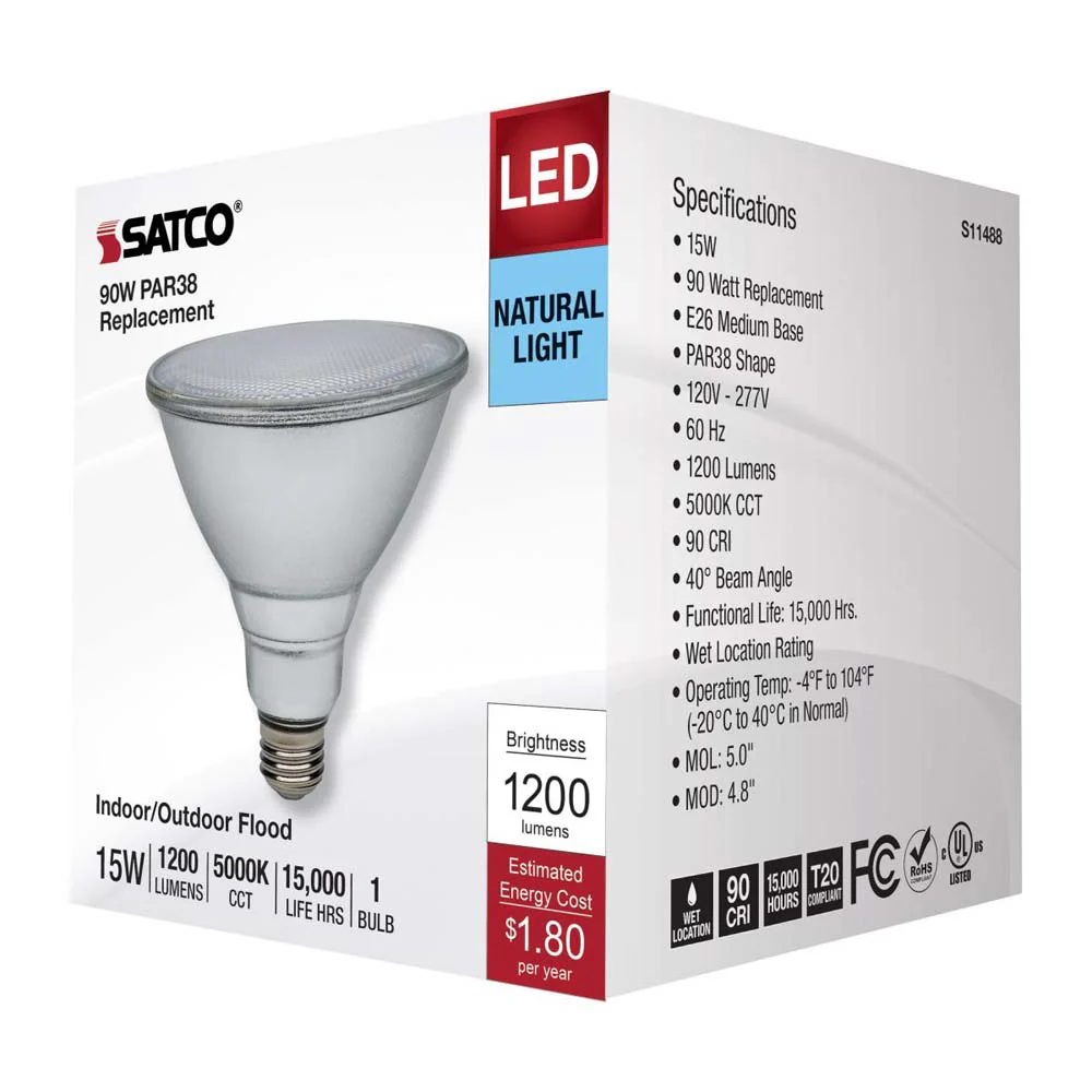 15W PAR38 LED 5000K E26 Medium Base - 90w equiv - Image 4