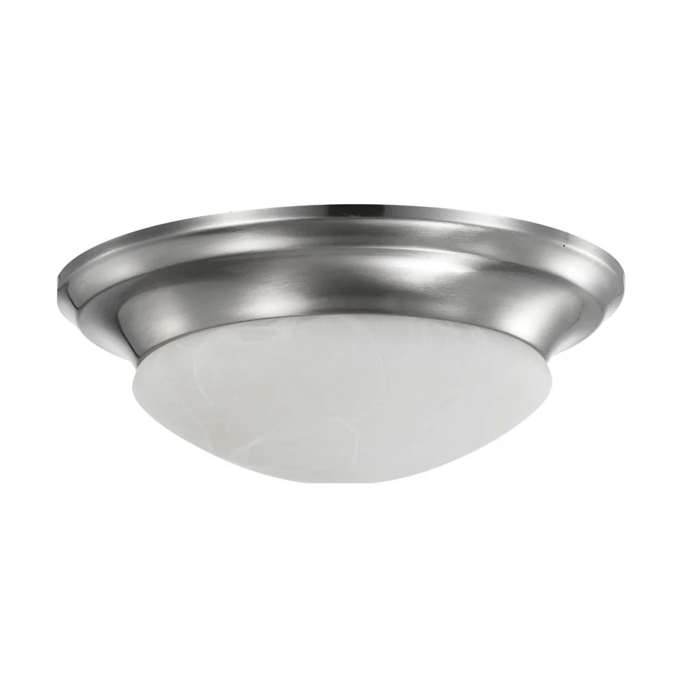 19w 11-in LED Twist & Lock Flush Mount Fixture Brushed Nickel Frosted Glass - Image 3