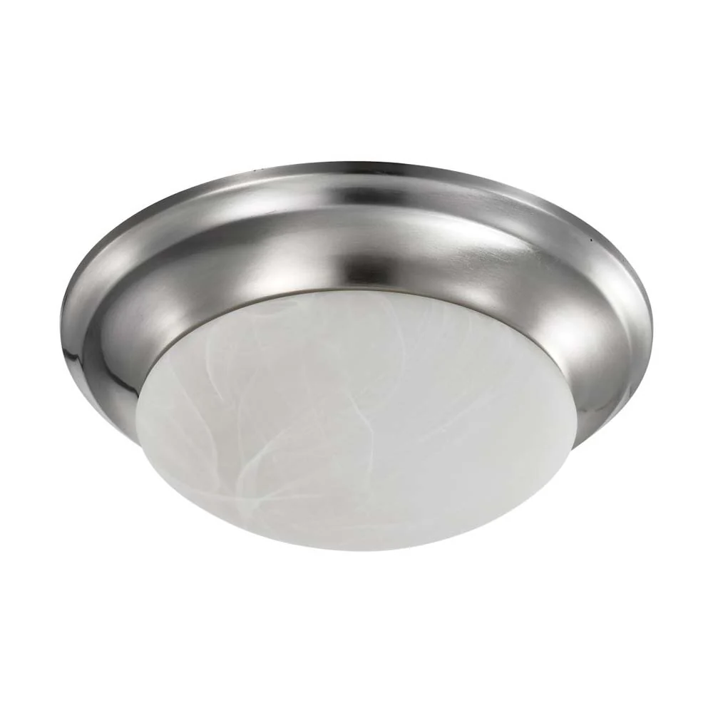 19w 11-in LED Twist & Lock Flush Mount Fixture Brushed Nickel Frosted Glass - Image 5