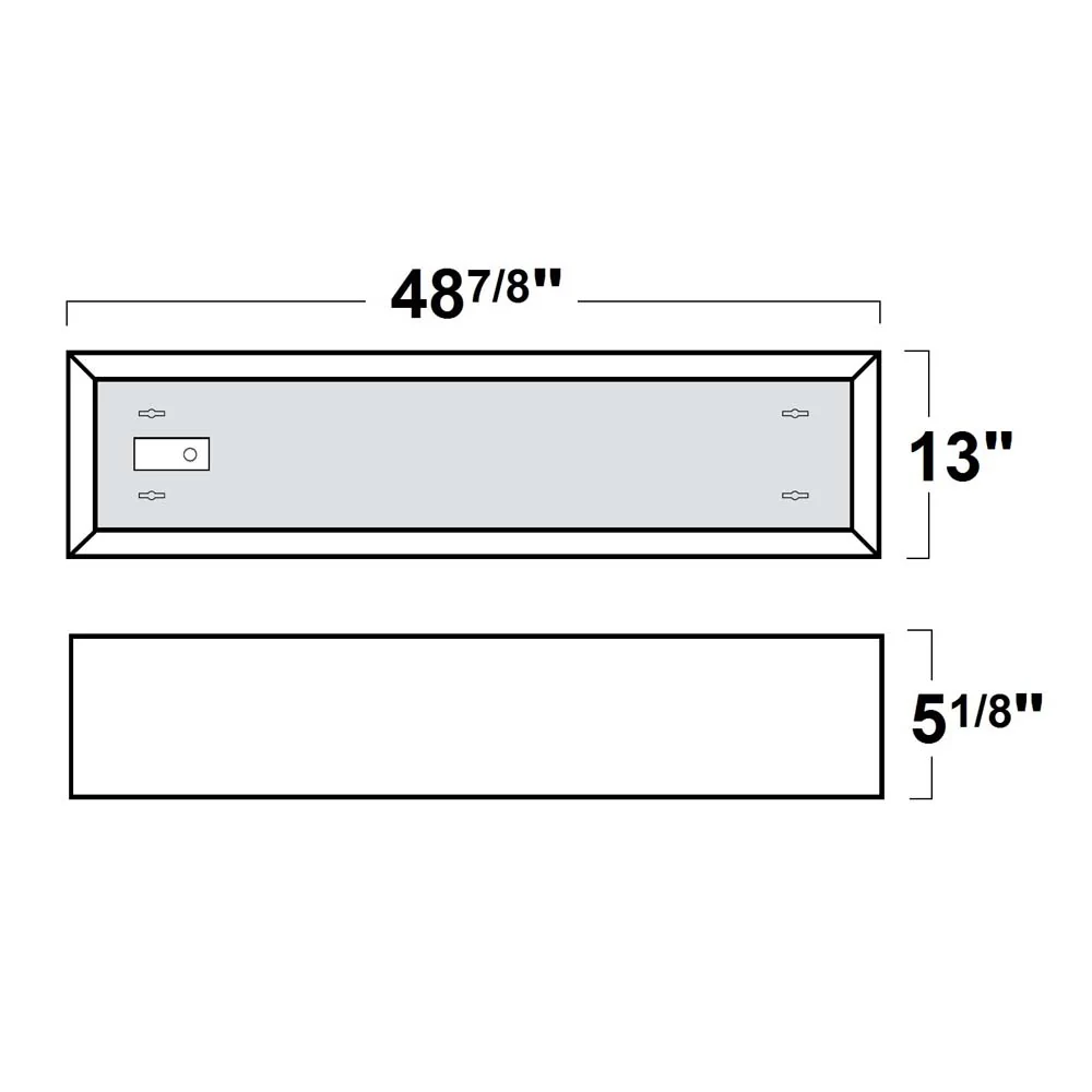 1x4 Ft. Surface Mount Frame Kit for LED Troffers - Image 3
