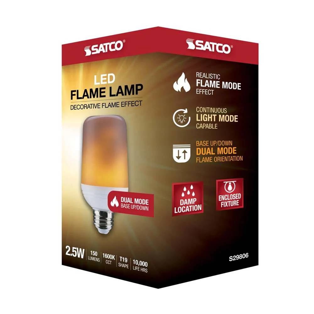 2.5W T19 LED Flame Bulb E26 Medium Base 120v -25W equiv - Image 5