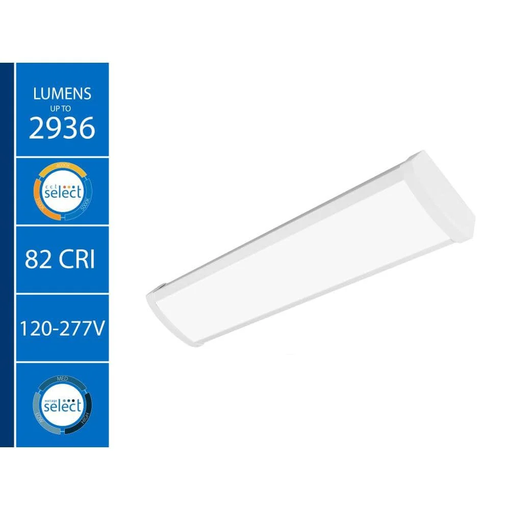 2 ft. Selectable LED Flush Mount Wraparound Light Fixture - Image 2