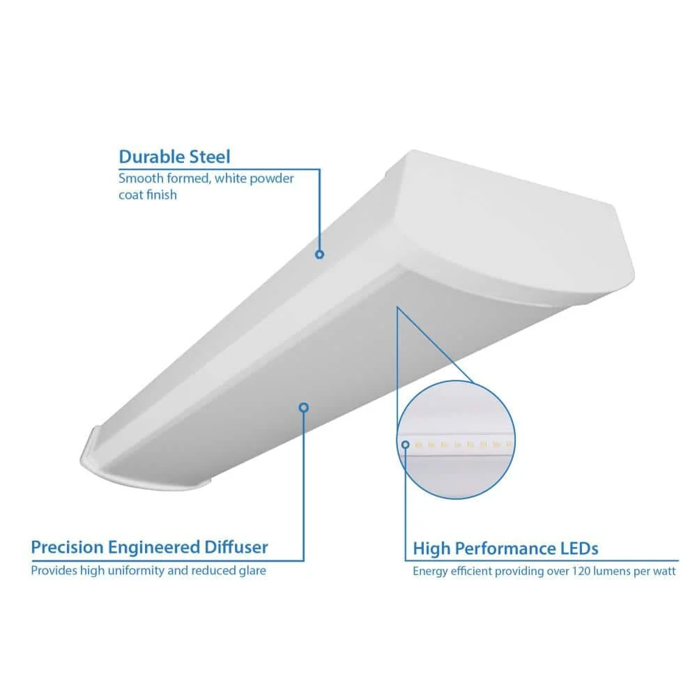 2 ft. Selectable LED Flush Mount Wraparound Light Fixture - Image 3