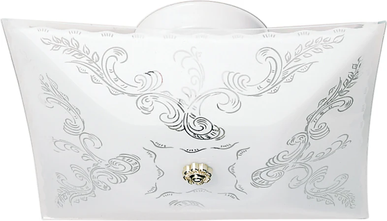 2 Light - 12" - Ceiling Fixture - Square Floral