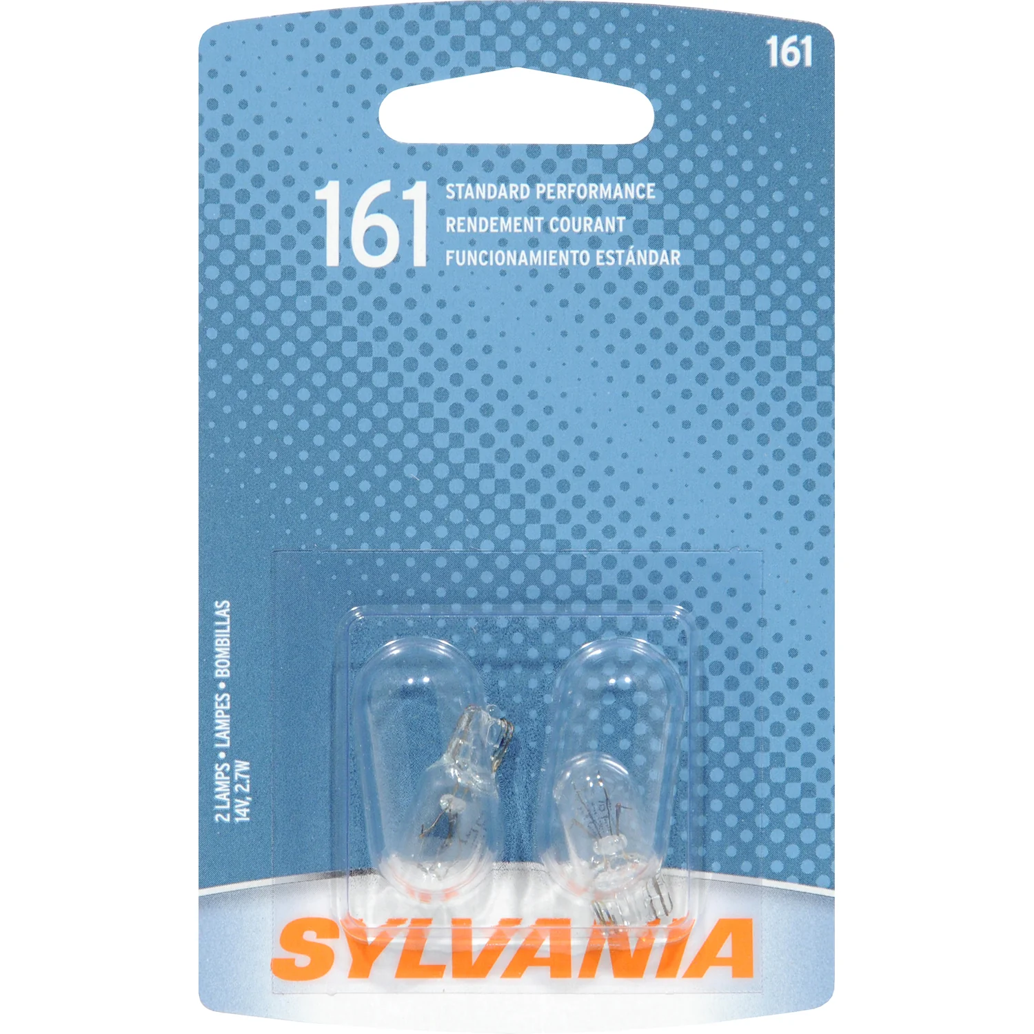 2-PK SYLVANIA 161 Standard Automotive Light Bulb