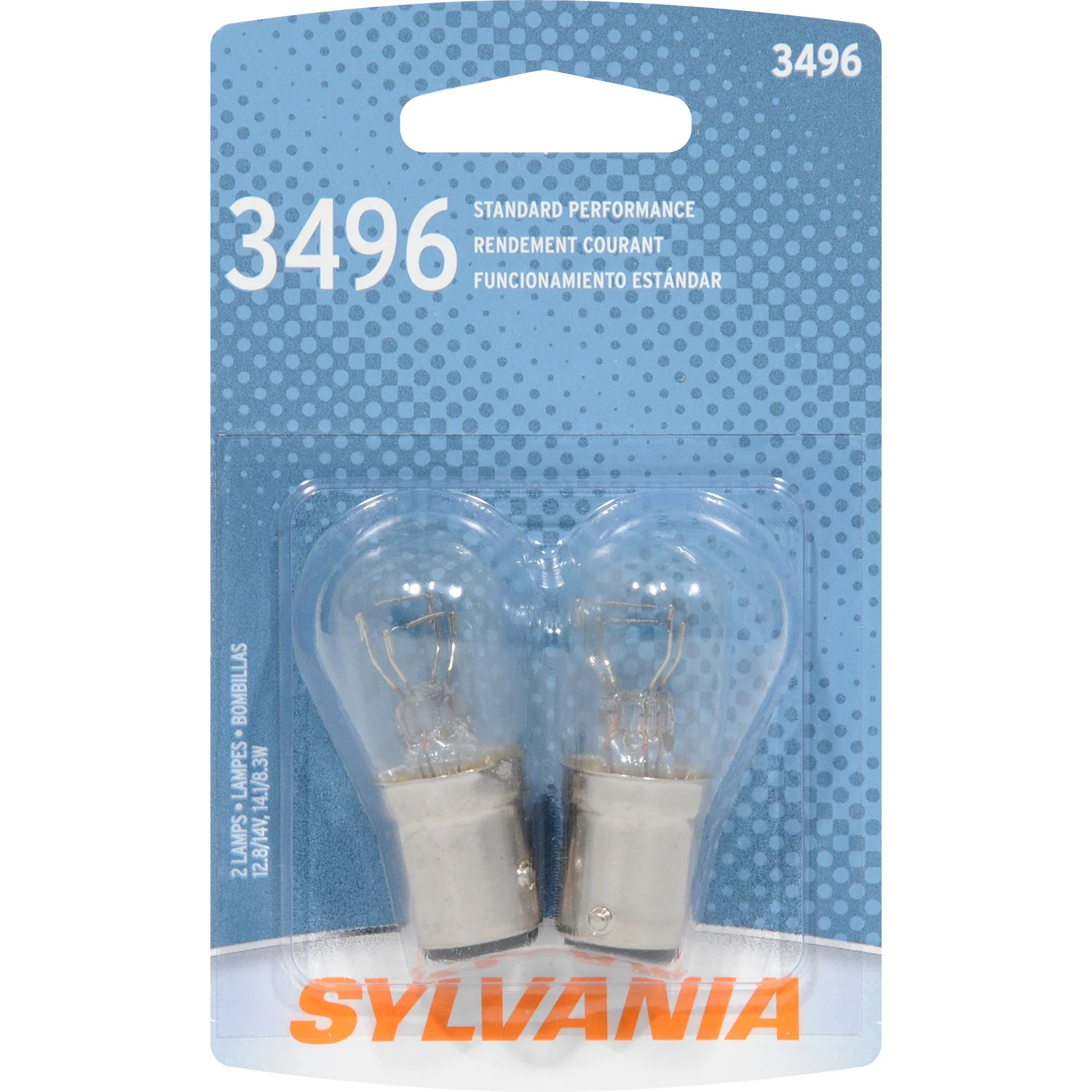 2-PK SYLVANIA 3496 Standard Automotive Light Bulb