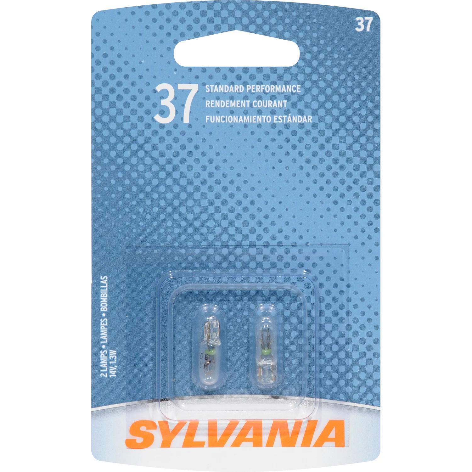 2-PK SYLVANIA 37 Standard Automotive Light Bulb