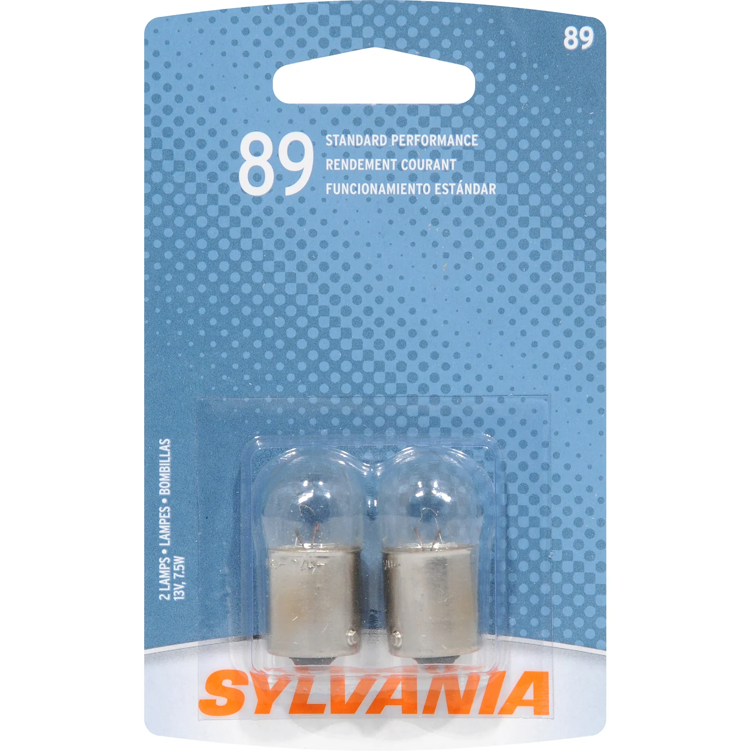2-PK SYLVANIA 89 Standard Automotive Light Bulb
