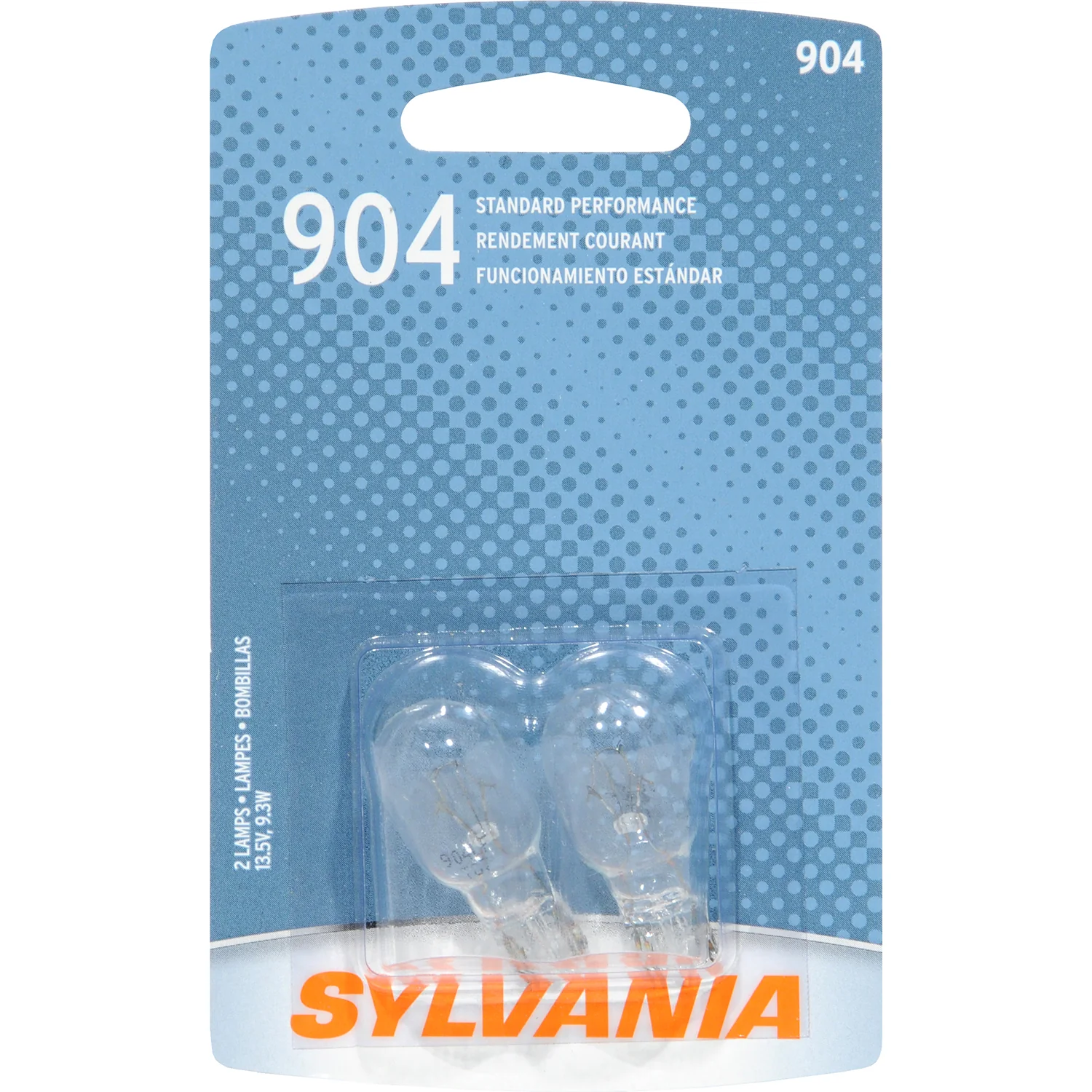2-PK SYLVANIA 904 Standard Automotive Light Bulb