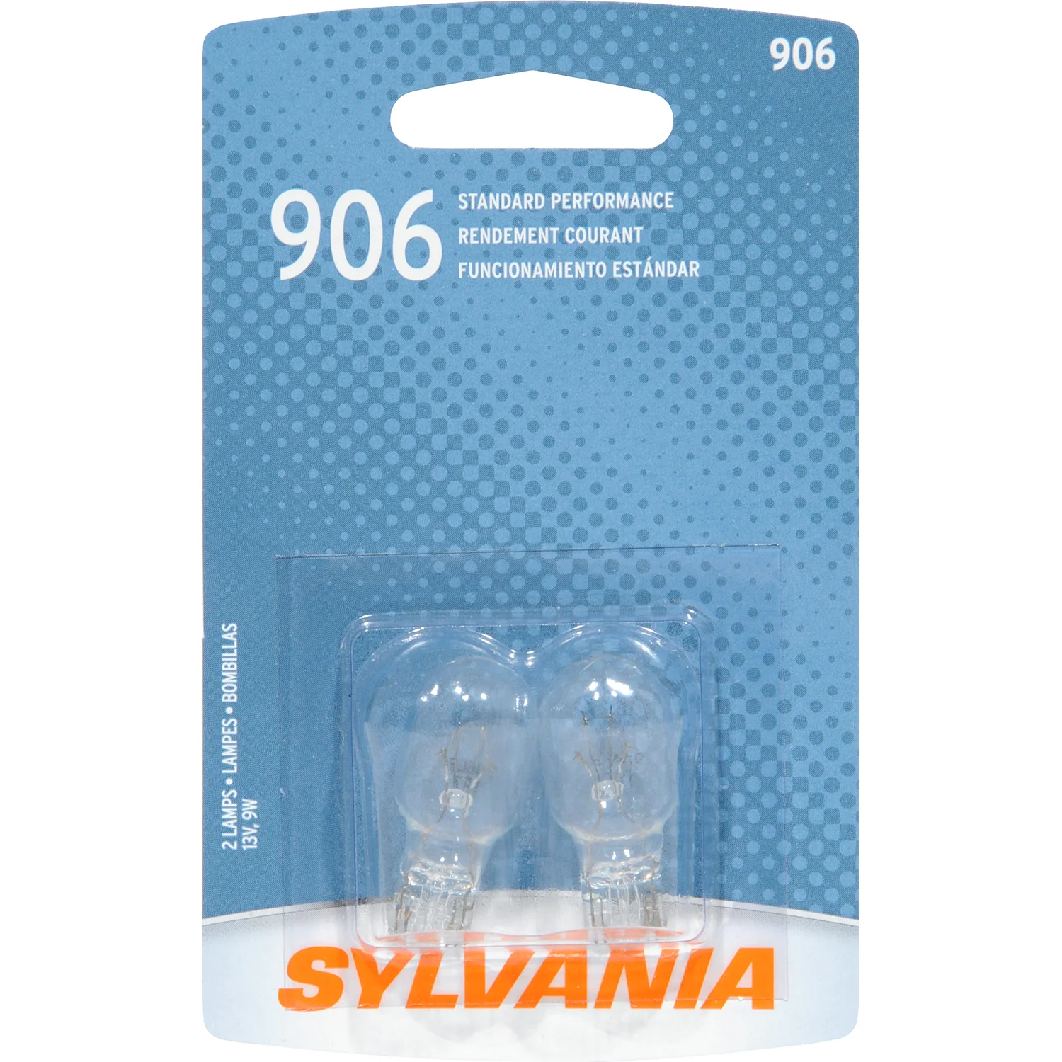 2-PK SYLVANIA 906 Standard Automotive Light Bulb