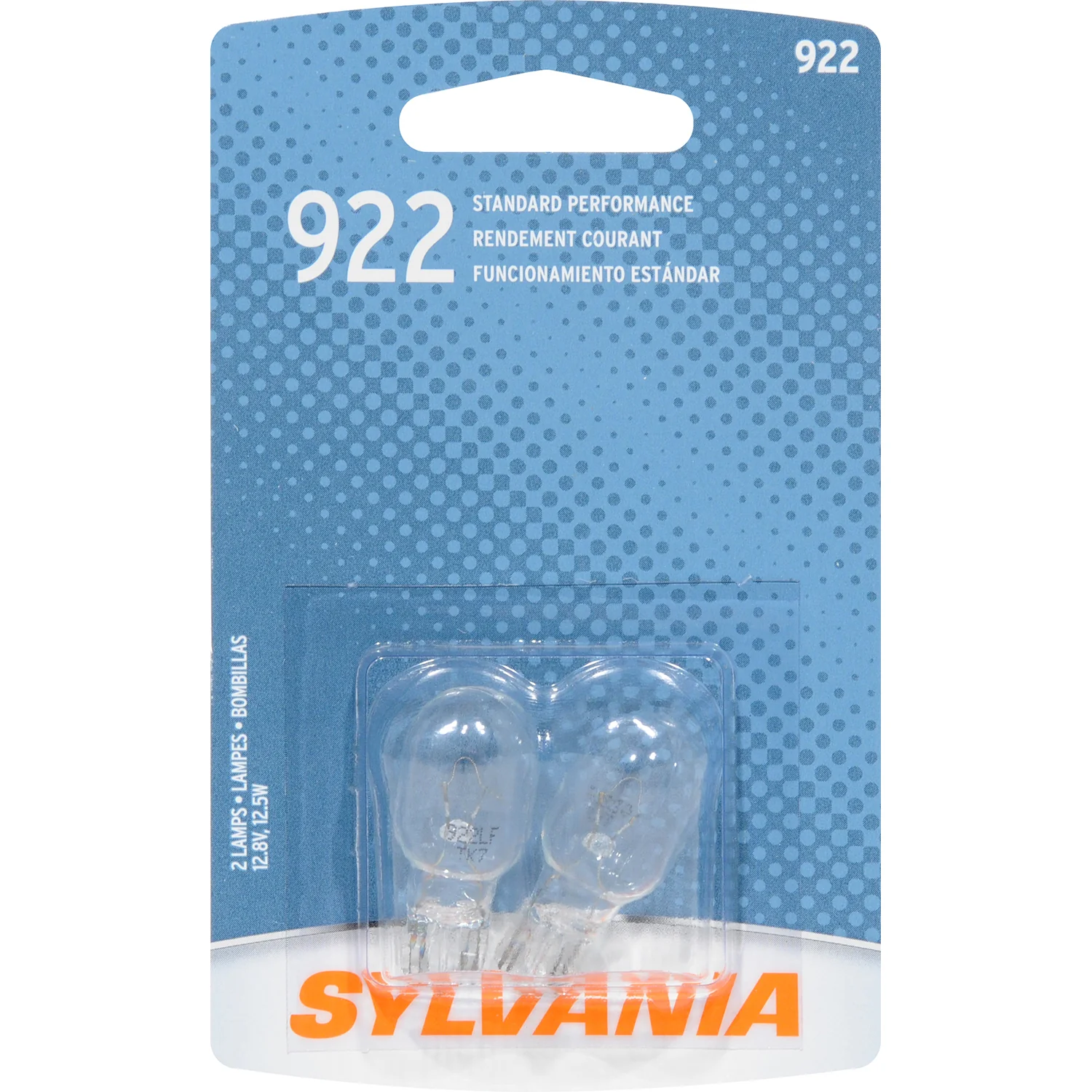2-PK SYLVANIA 922 Standard Automotive Light Bulb