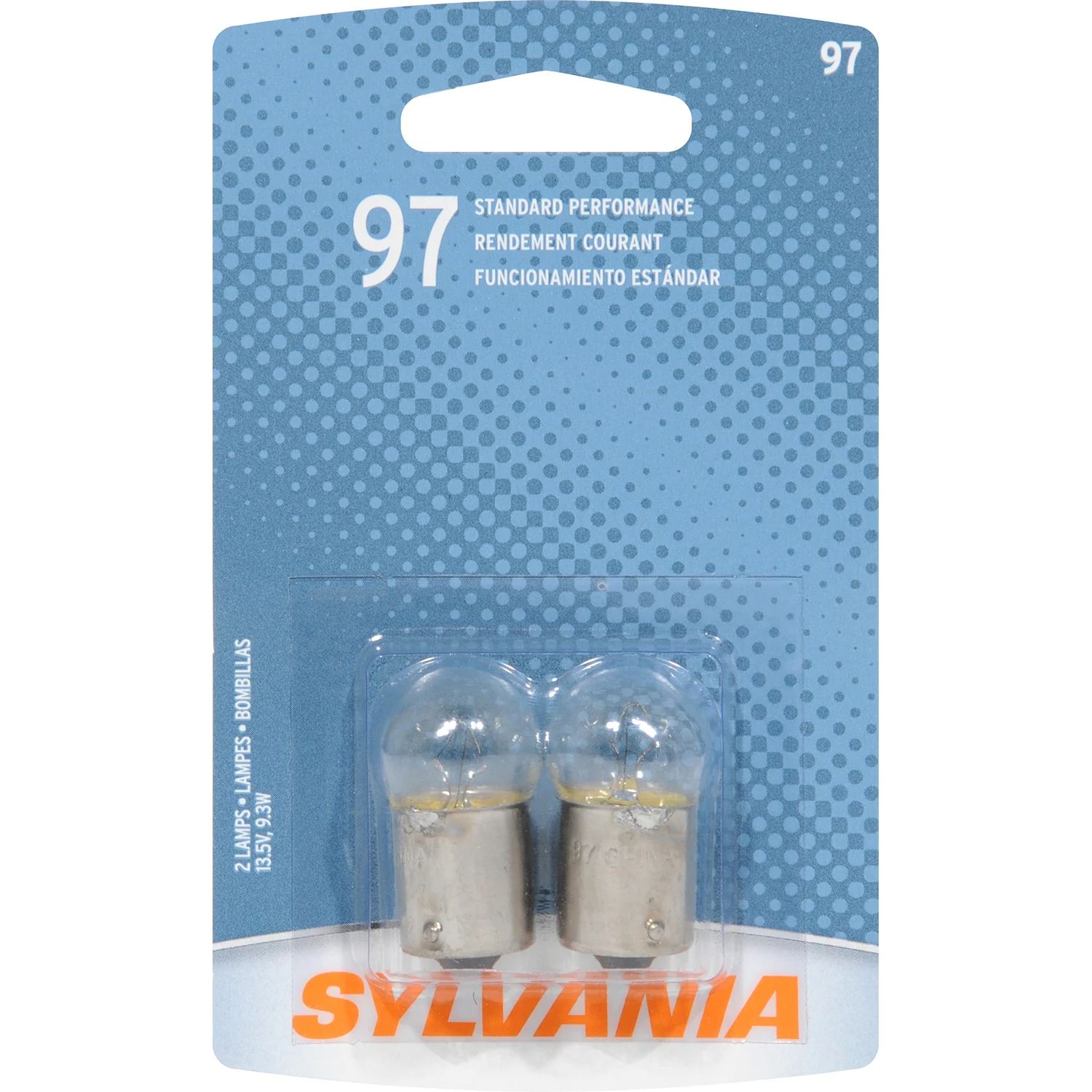 2-PK SYLVANIA 97 Standard Automotive Light Bulb