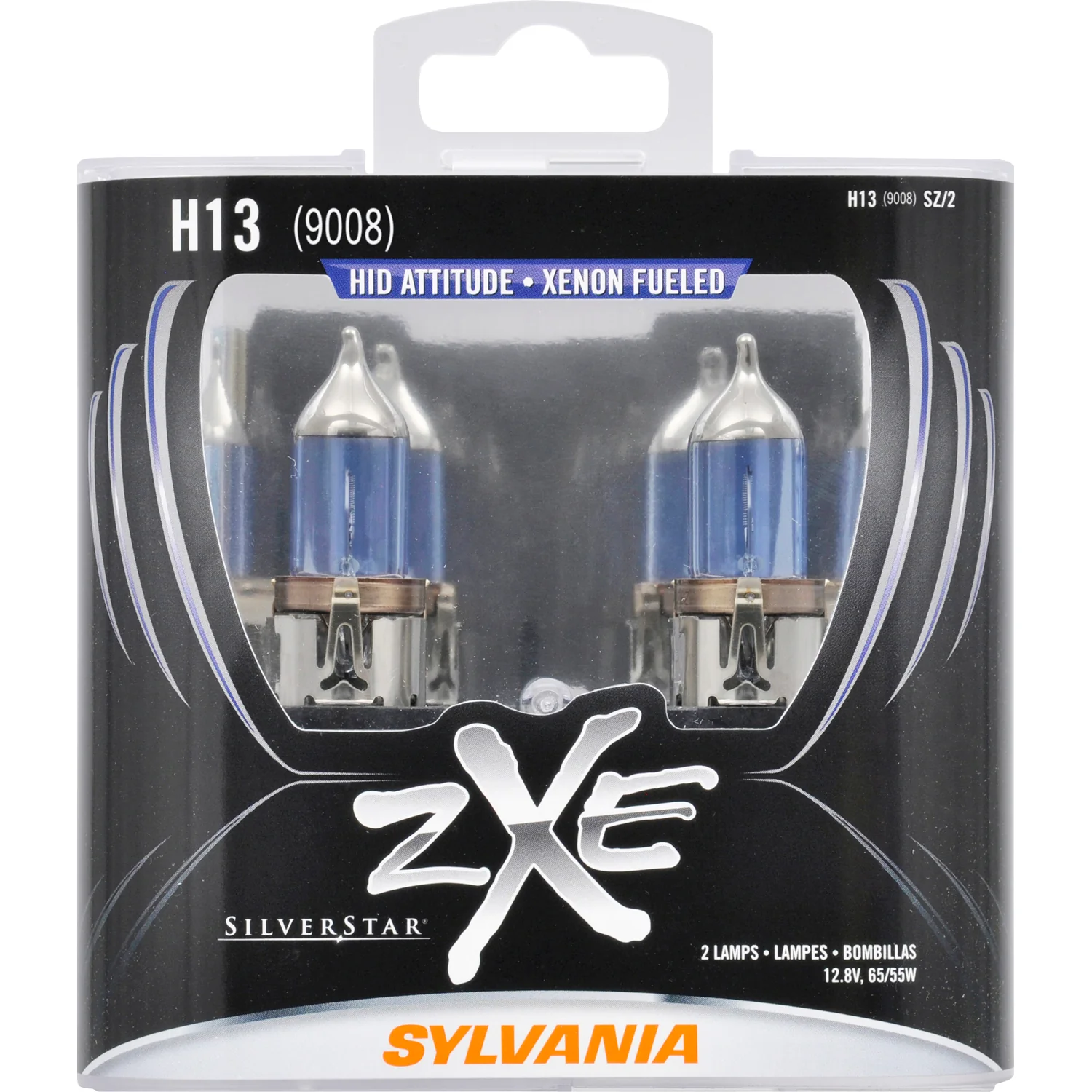 2-PK SYLVANIA H13 SilverStar zXe High Performance Halogen Headlight Bulb